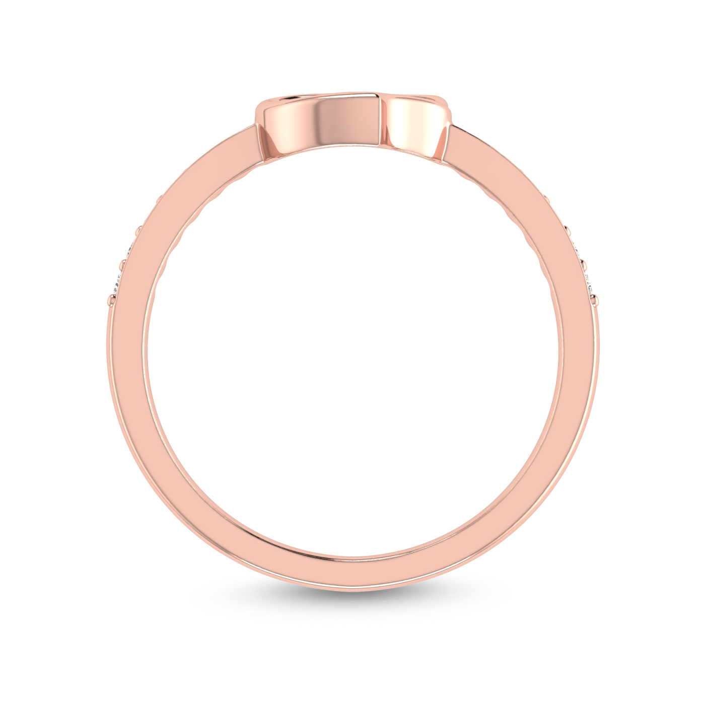 14 Kt Rose Gold Diamond Ring