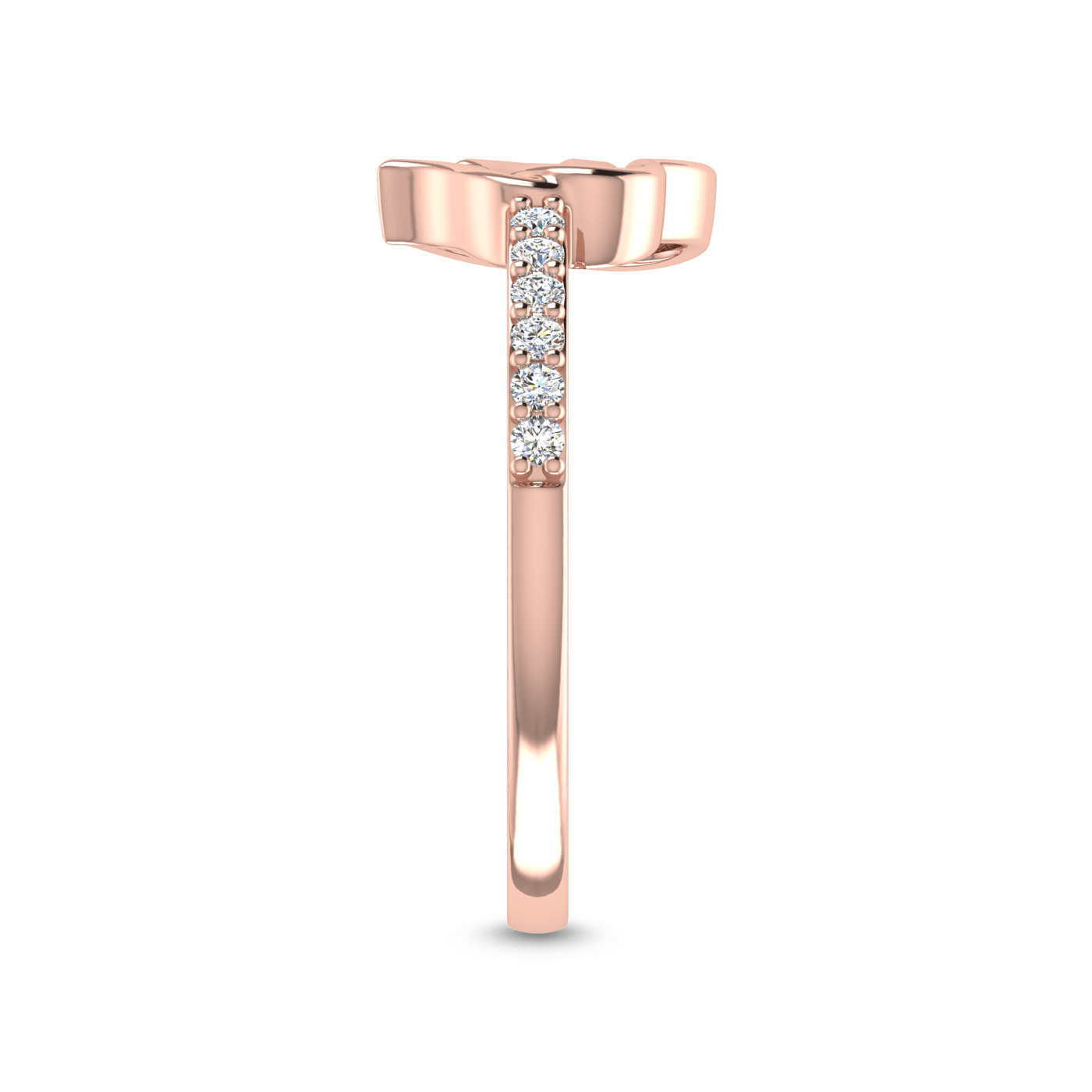 14 Kt Rose Gold Diamond Ring