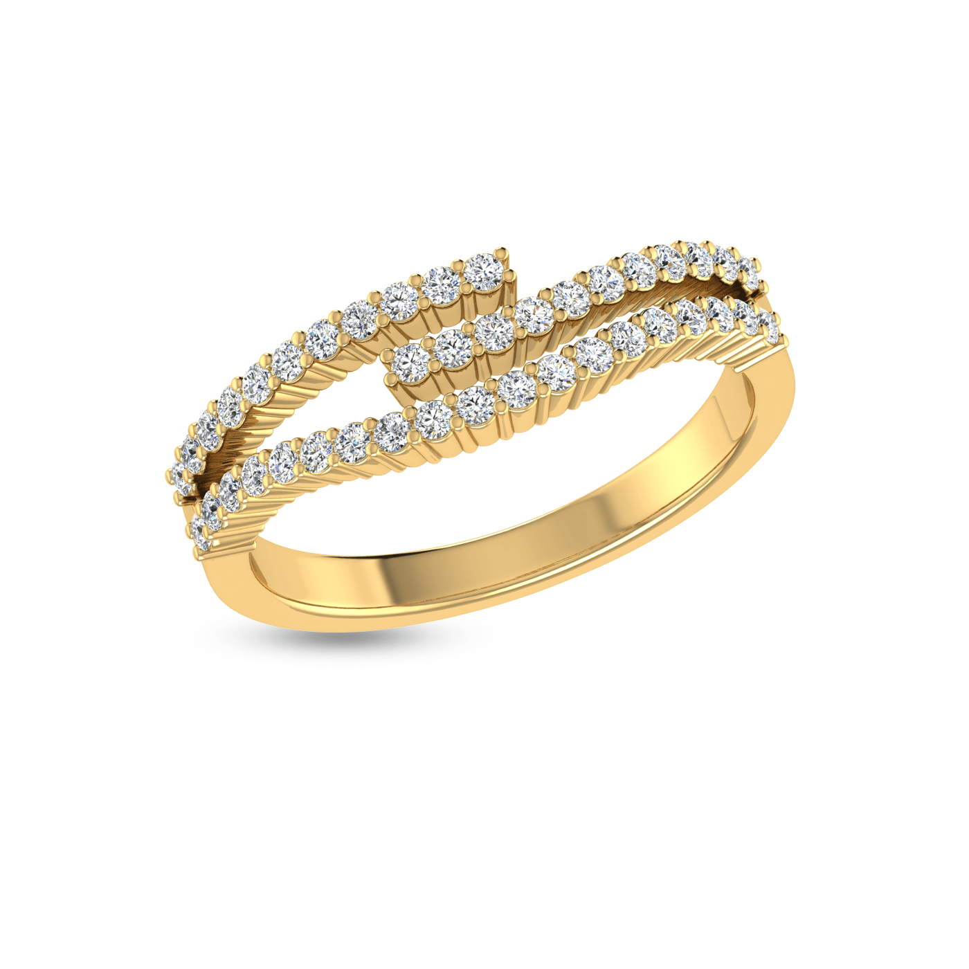 14 Kt Yellow Gold Diamond Ring