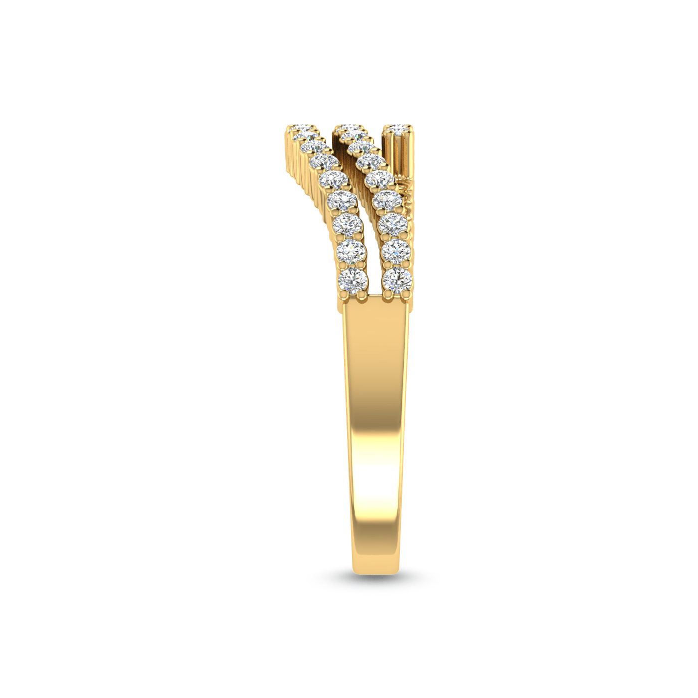 14 Kt Yellow Gold Diamond Ring