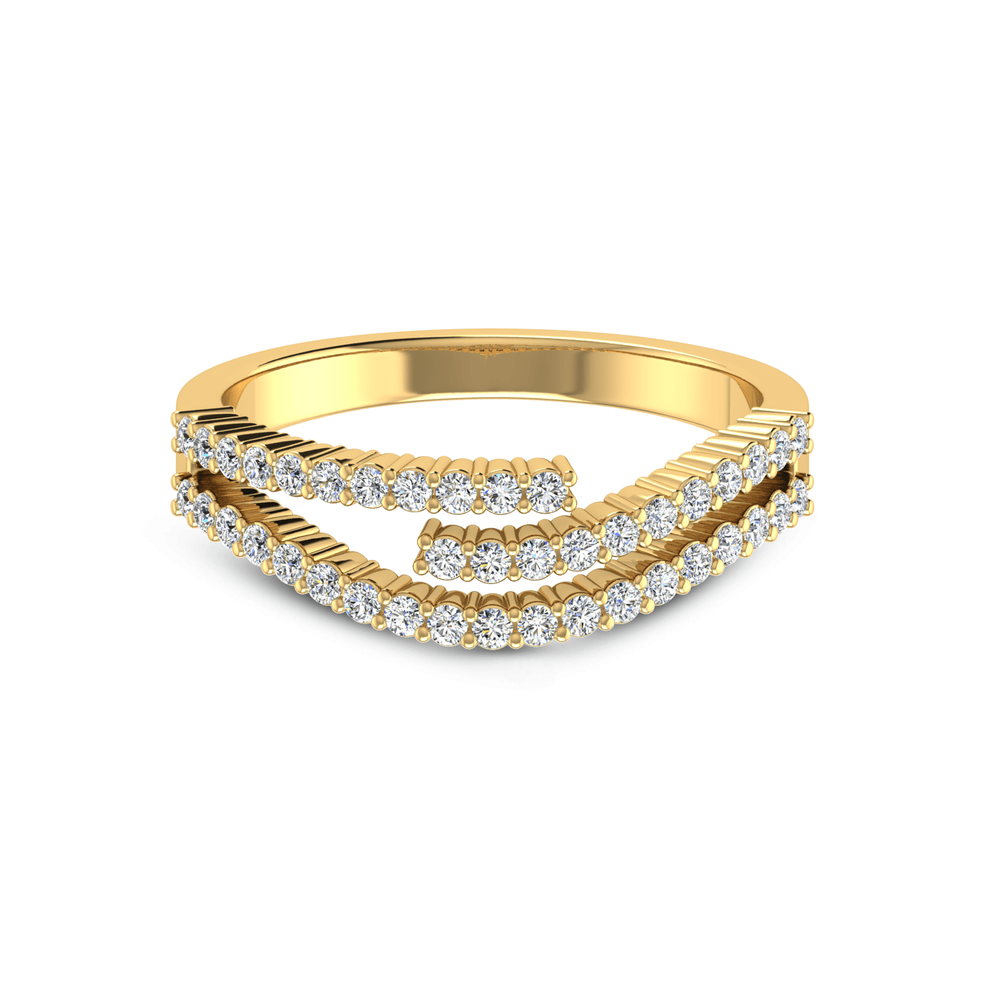 14 Kt Yellow Gold Diamond Ring