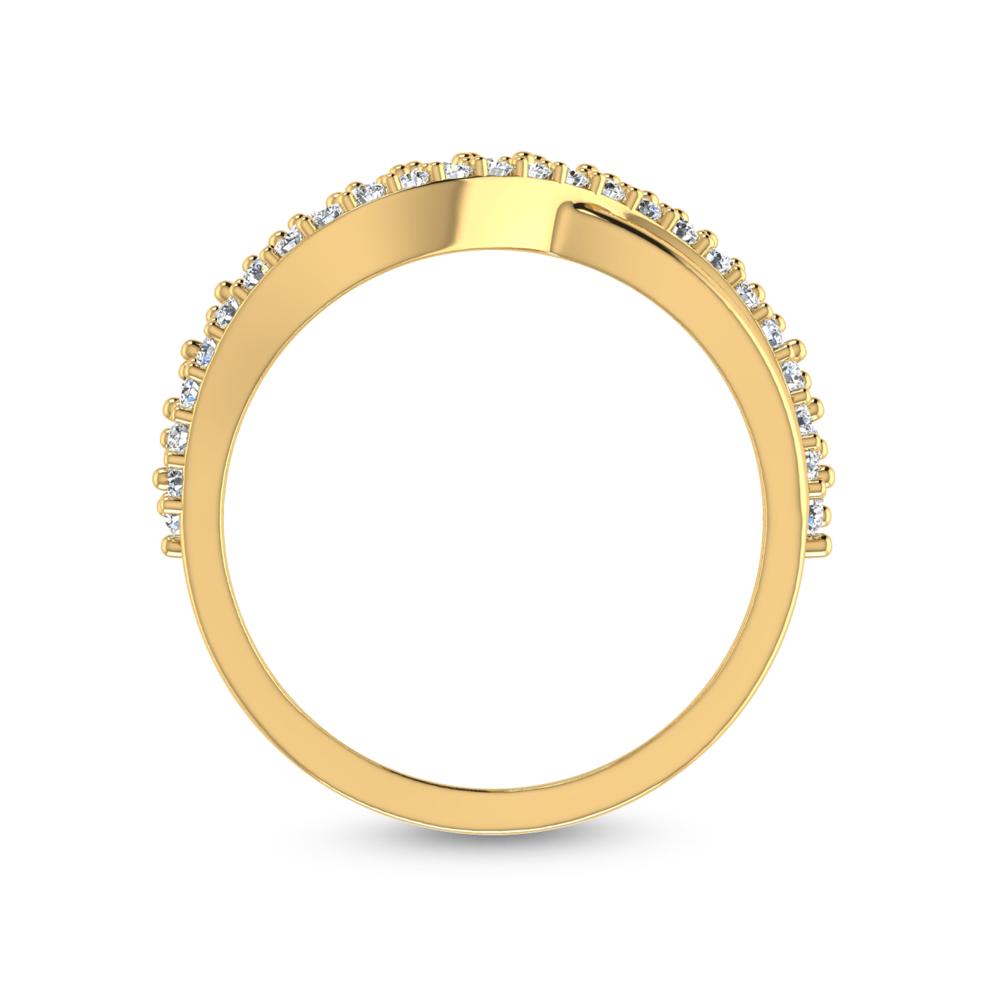 18 Kt Yellow Gold Diamond Ring