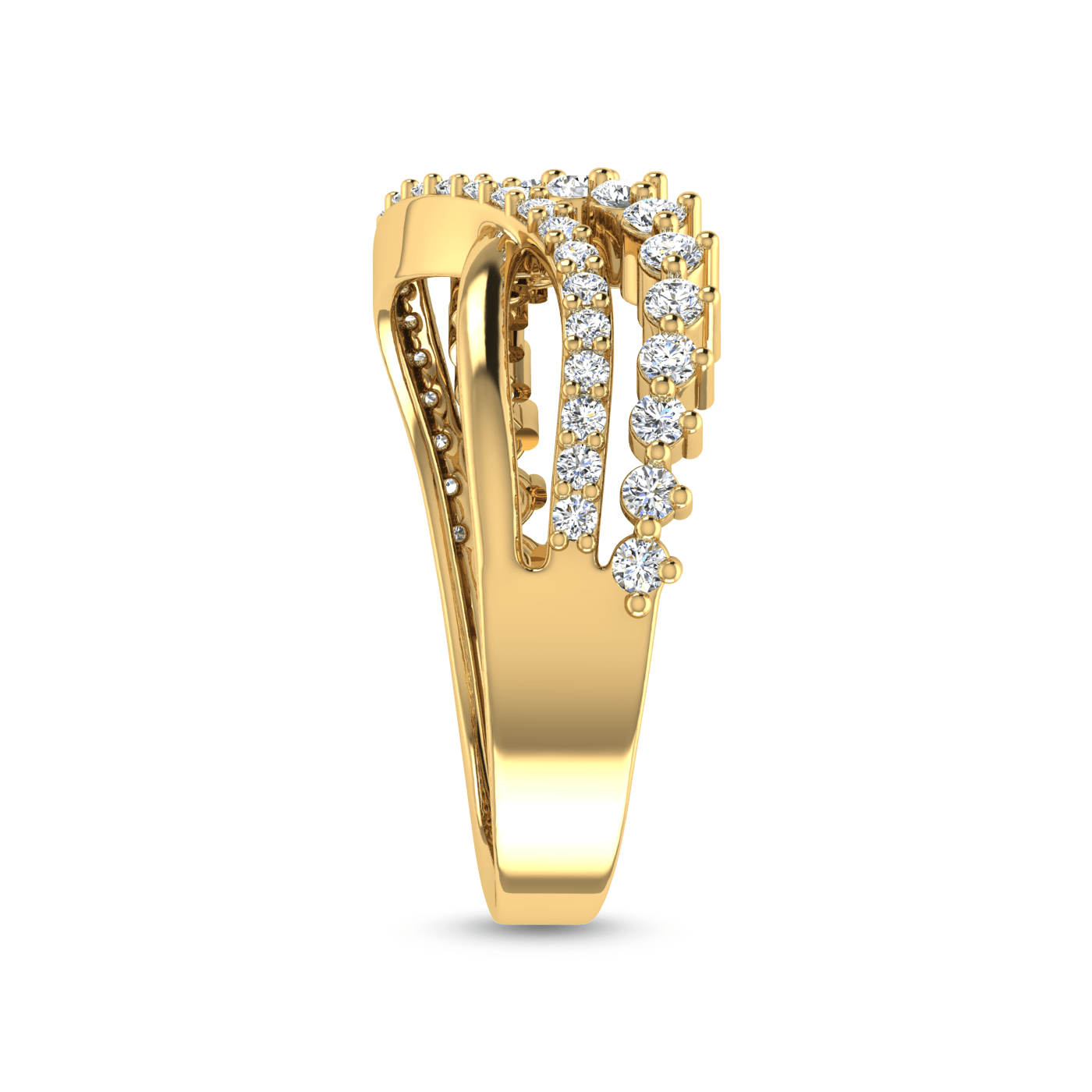 18 Kt Yellow Gold Diamond Ring