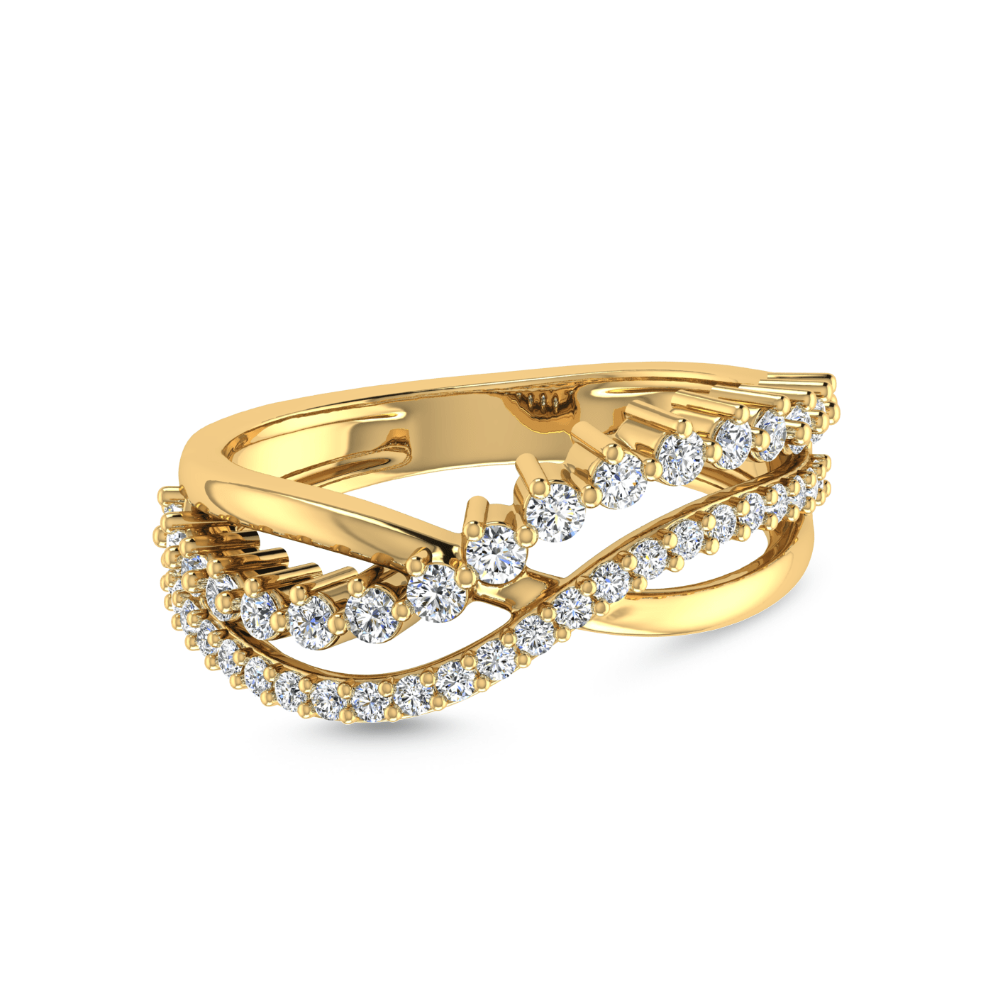 18 Kt Yellow Gold Diamond Ring