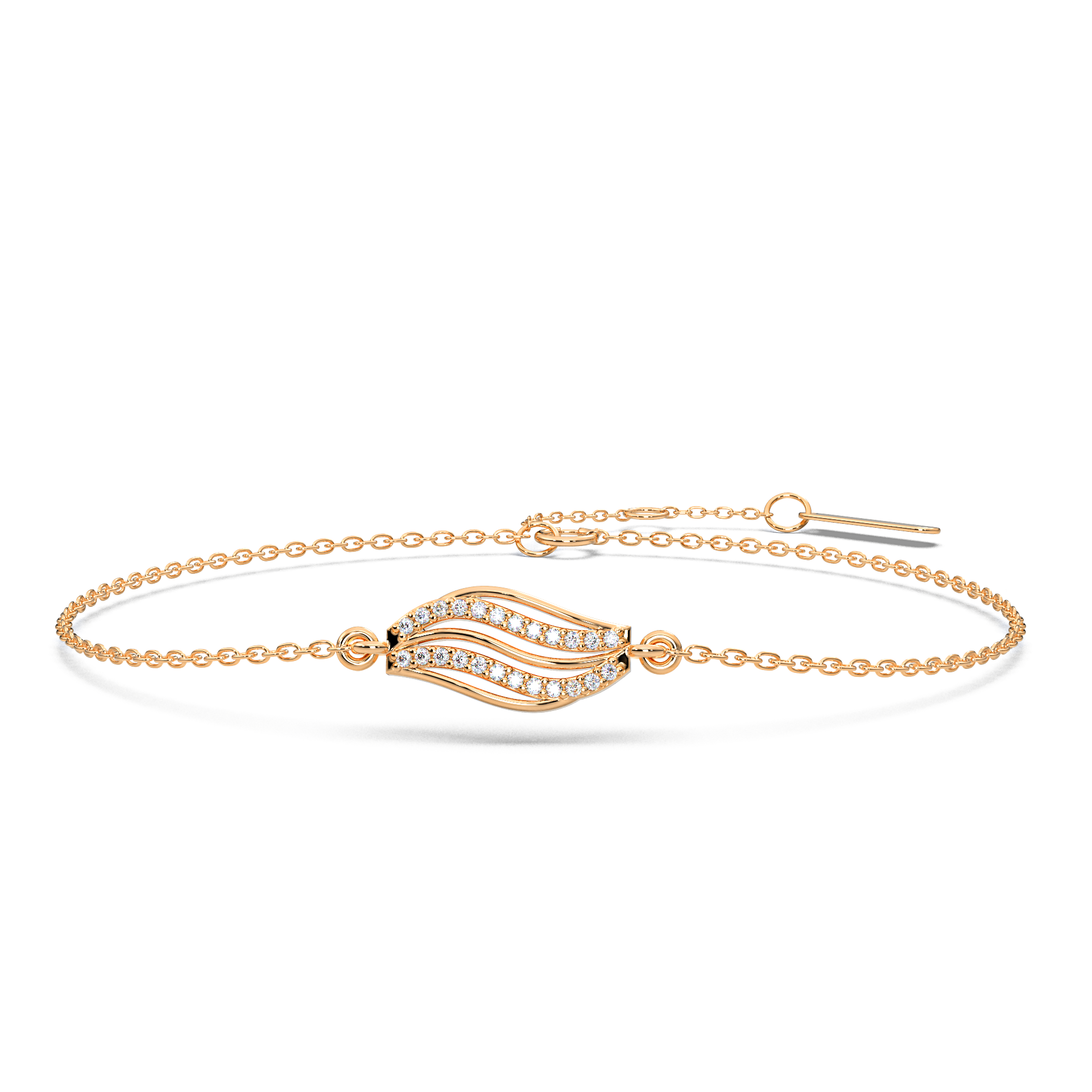 14 Kt Yellow Gold Diamond Bracelets