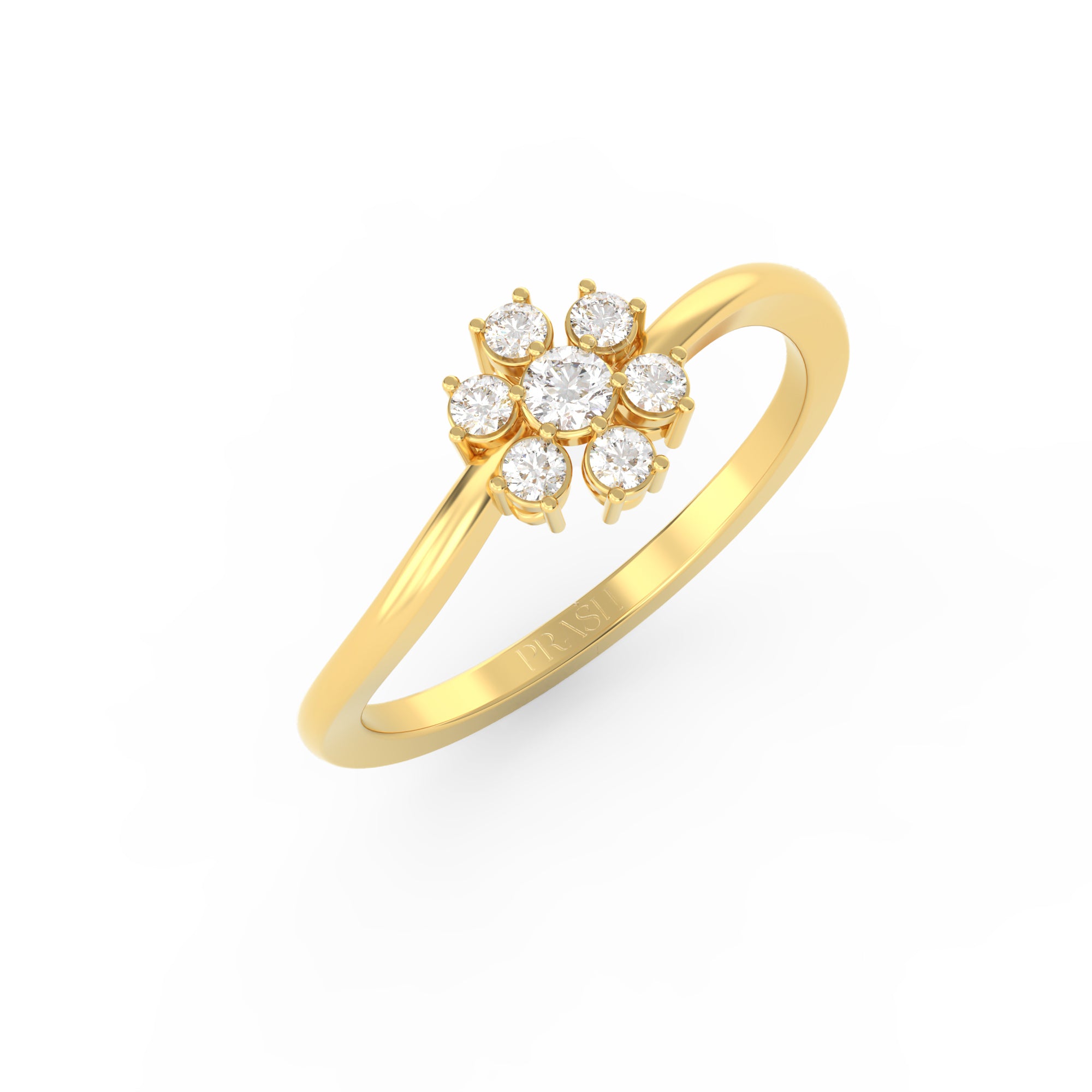 Floral diamond ring