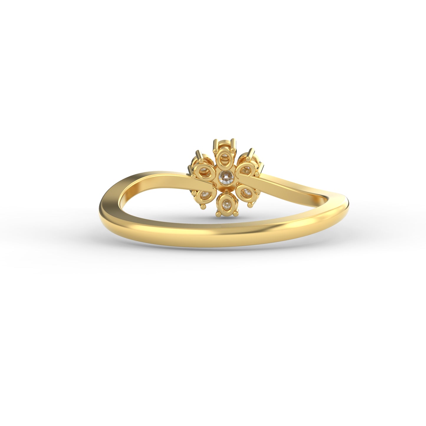 Floral diamond ring