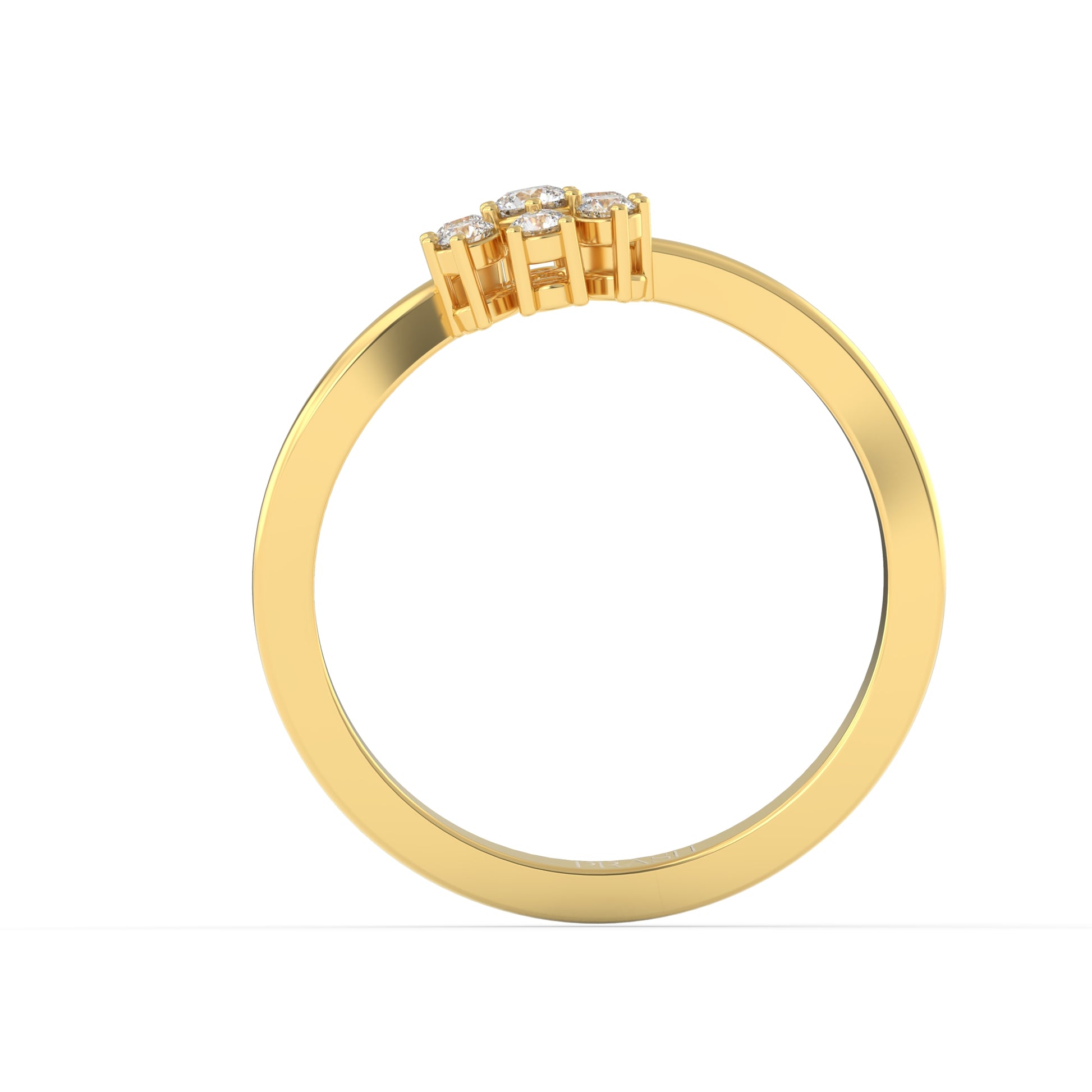 14 Kt Yellow Gold Diamond Ring