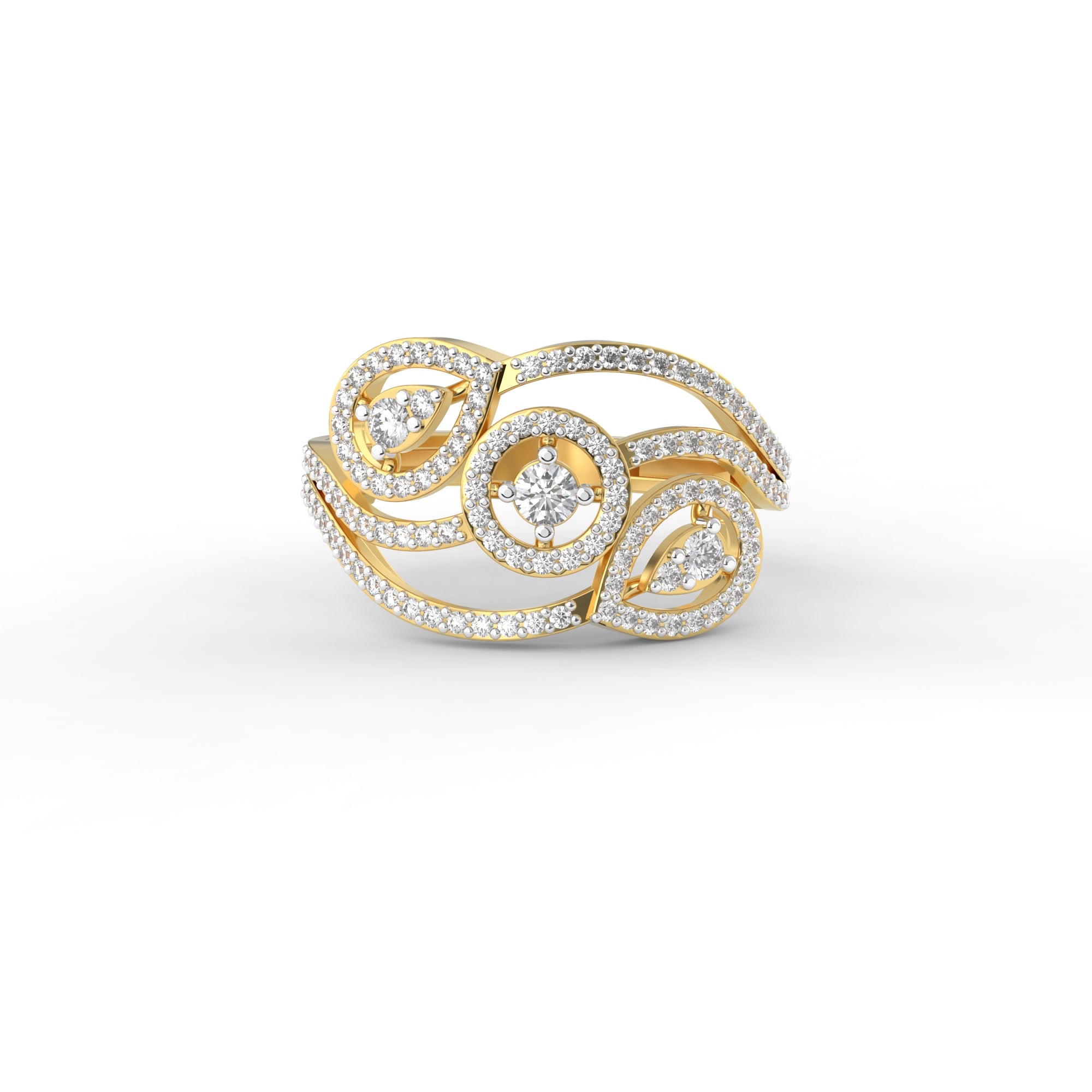 Lab grown diamond engagement ring set, crown shape gold rings with diamonds  / Ariadne | Eden Garden Jewelry™