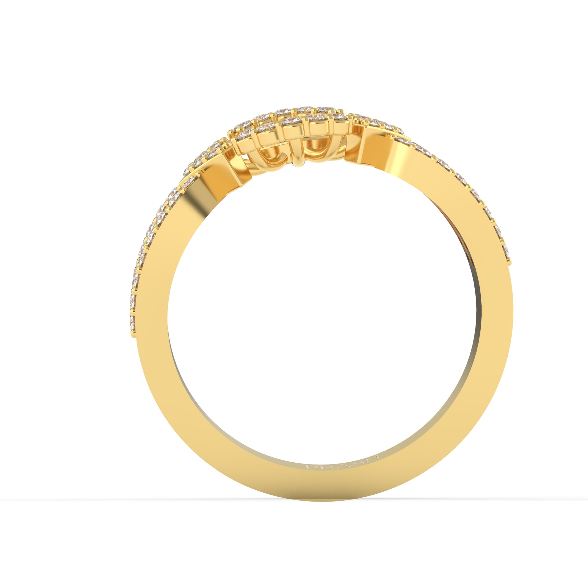 14 Kt Yellow Gold Diamond Ring