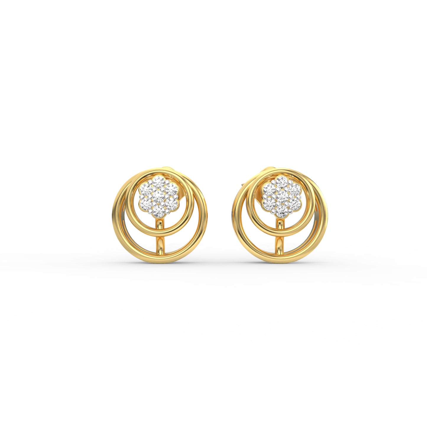 Harmonic Circles Diamond Earring