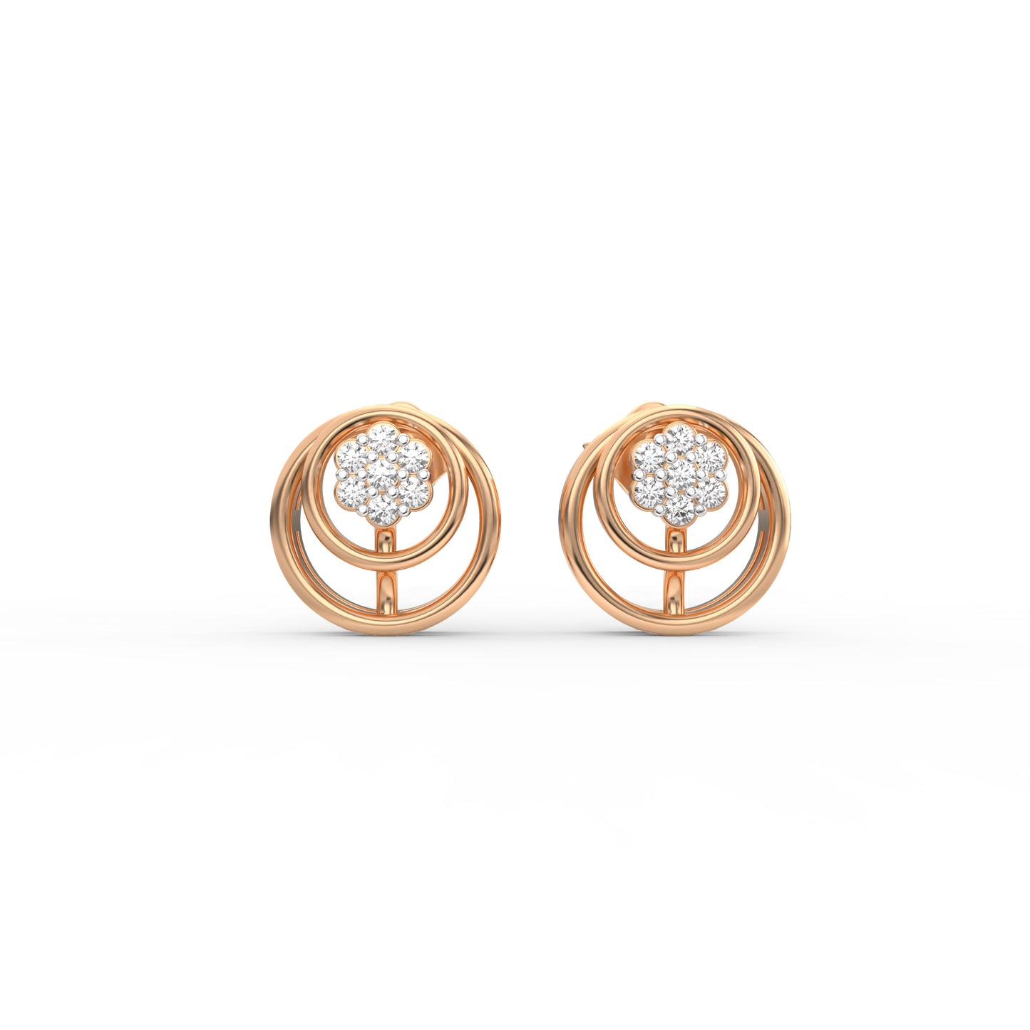 Harmonic Circles Diamond Earring