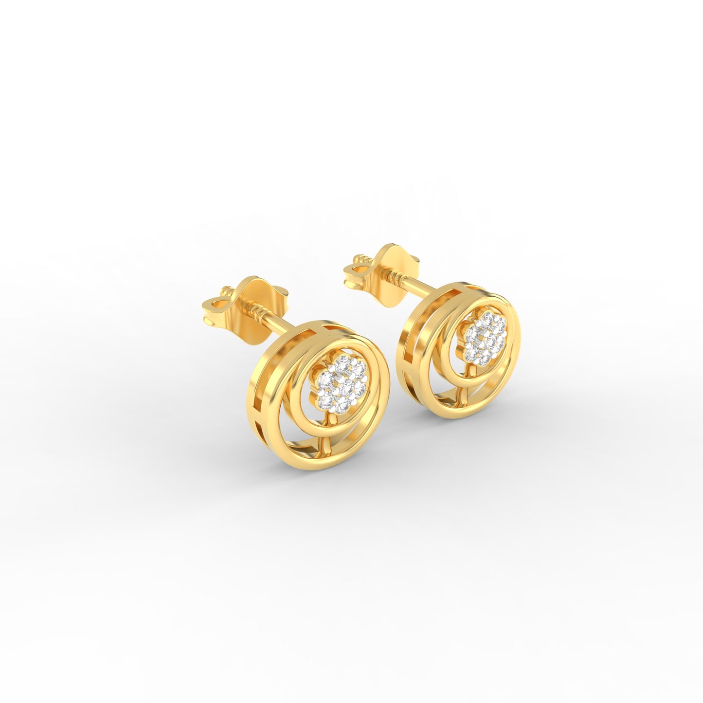 Harmonic Circles Diamond Earring