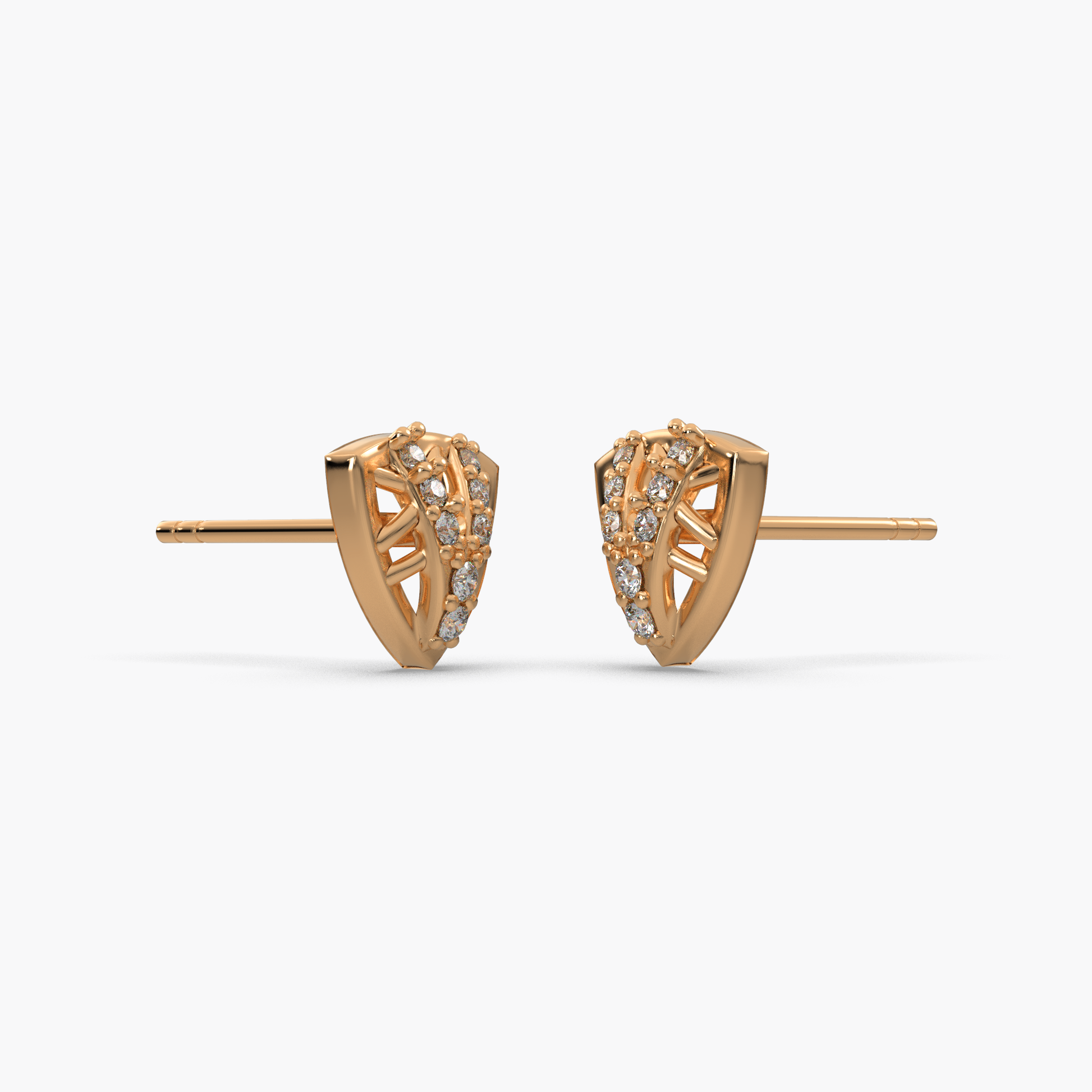 14 Kt Yellow Gold Diamond Earring