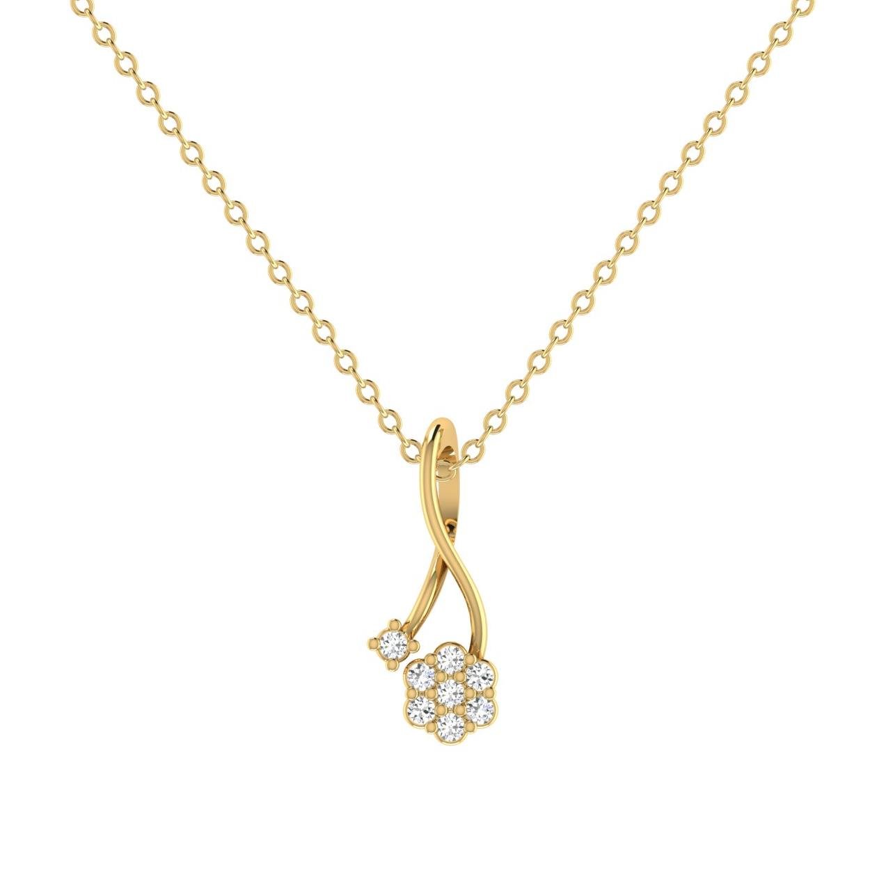 Floral Delight Diamond Pendant