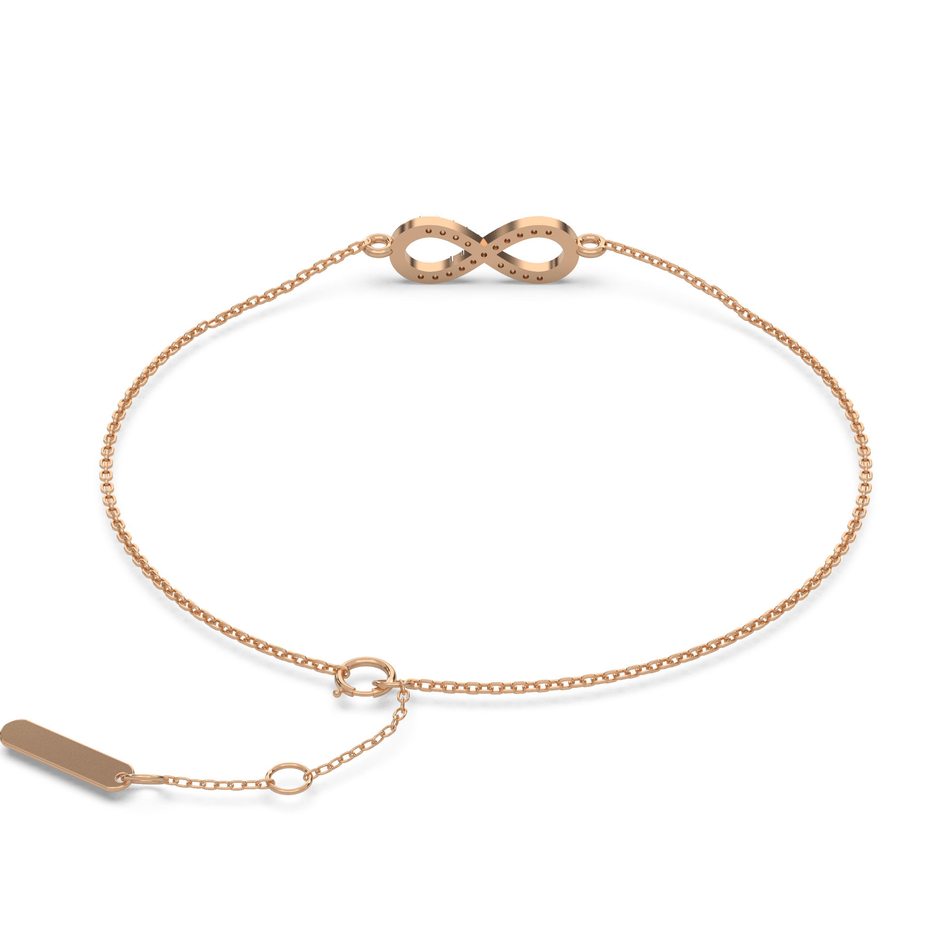 14 Kt Rose Gold Diamond Bracelets