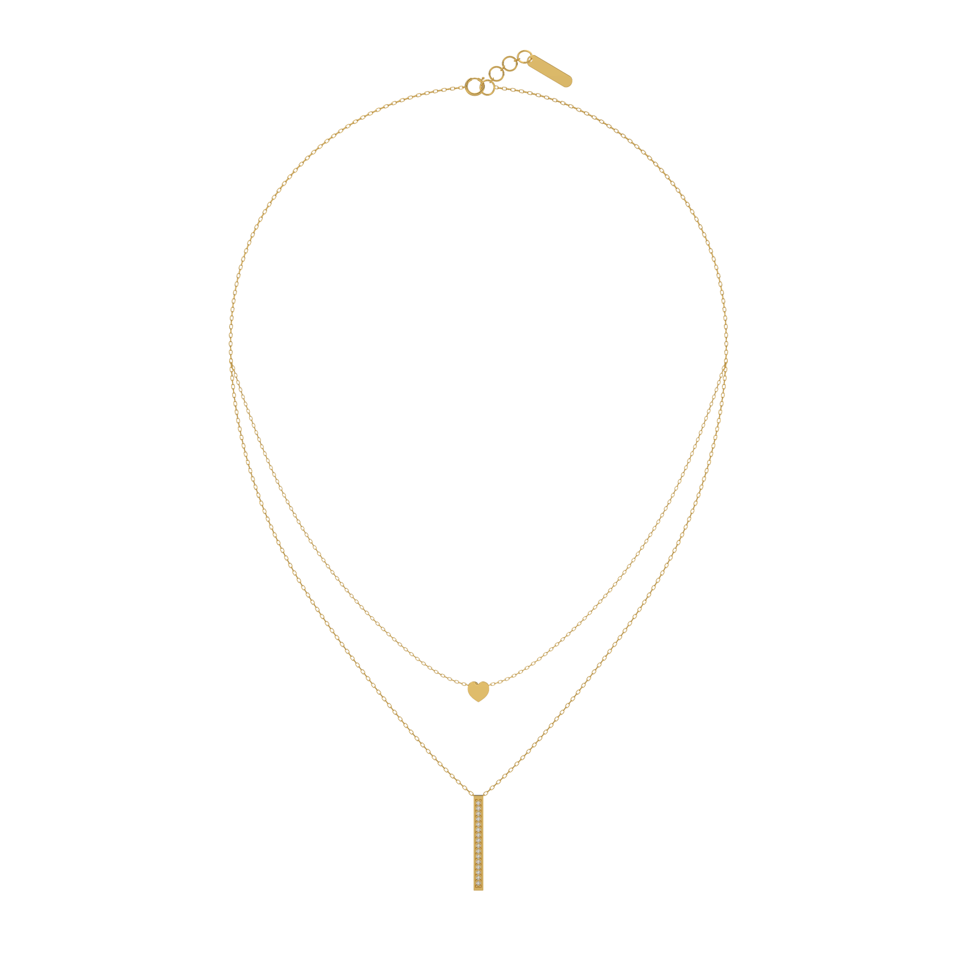 14 Kt Yellow Gold Diamond Necklaces