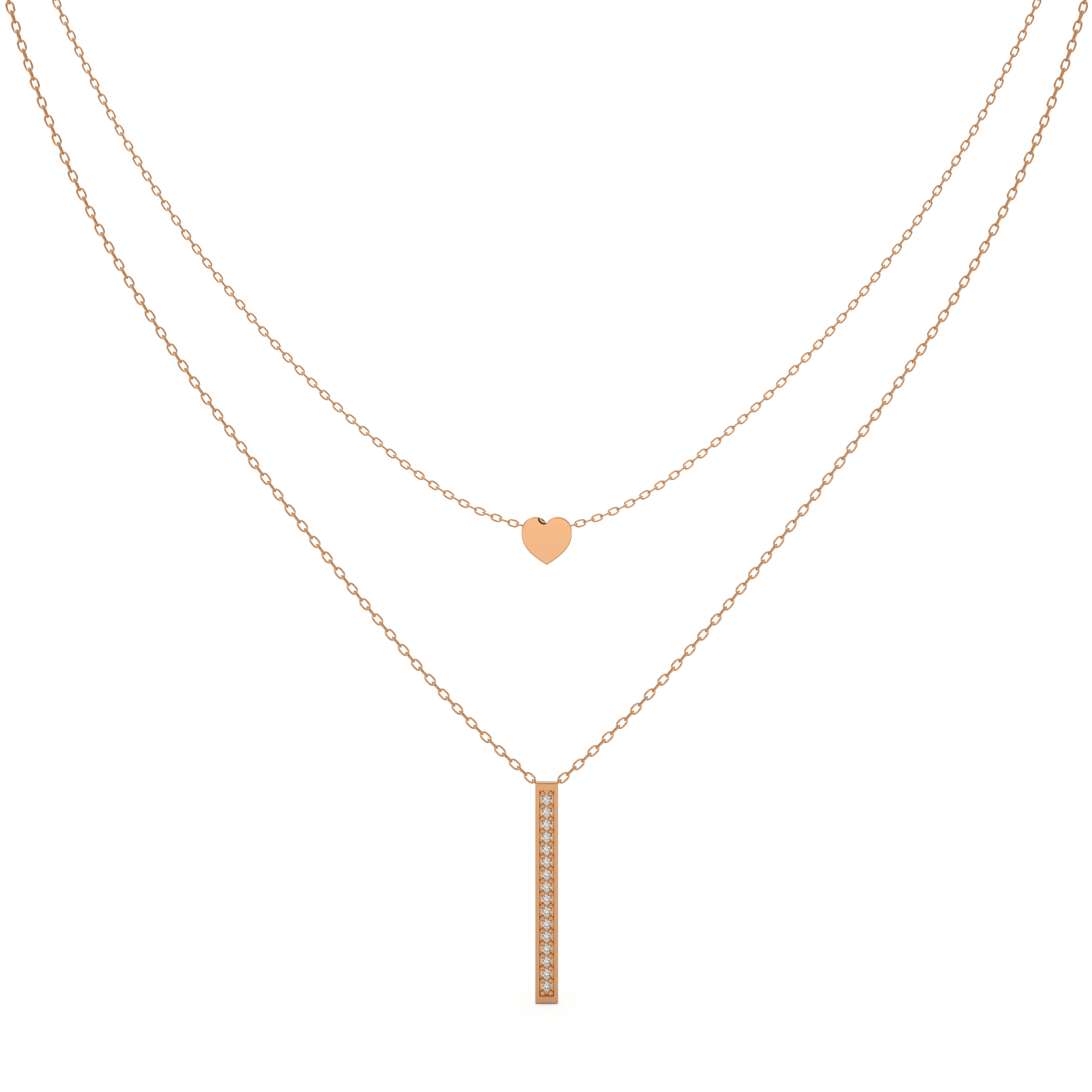 14 Kt Yellow Gold Diamond Necklaces