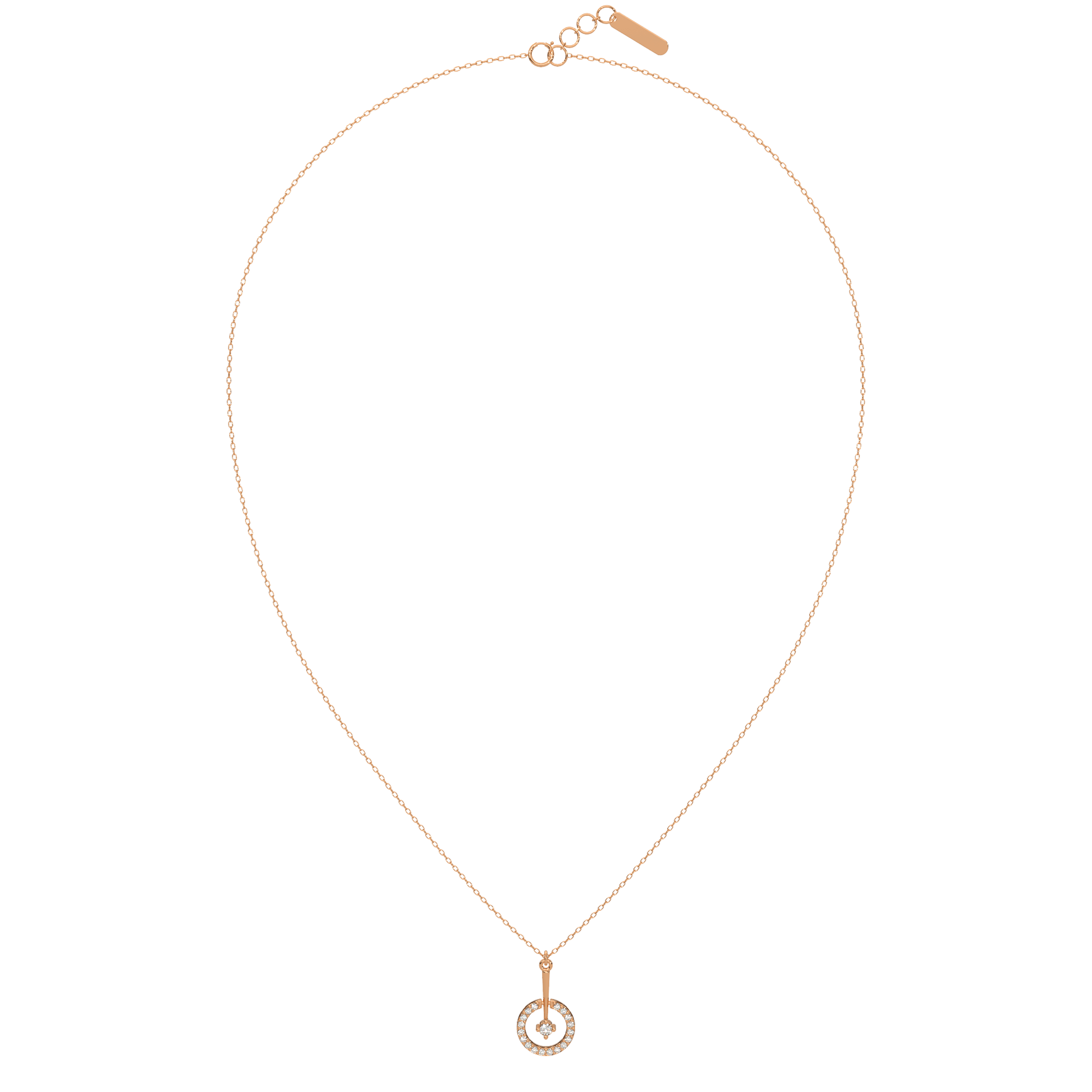 14 Kt Yellow Gold Diamond Necklaces