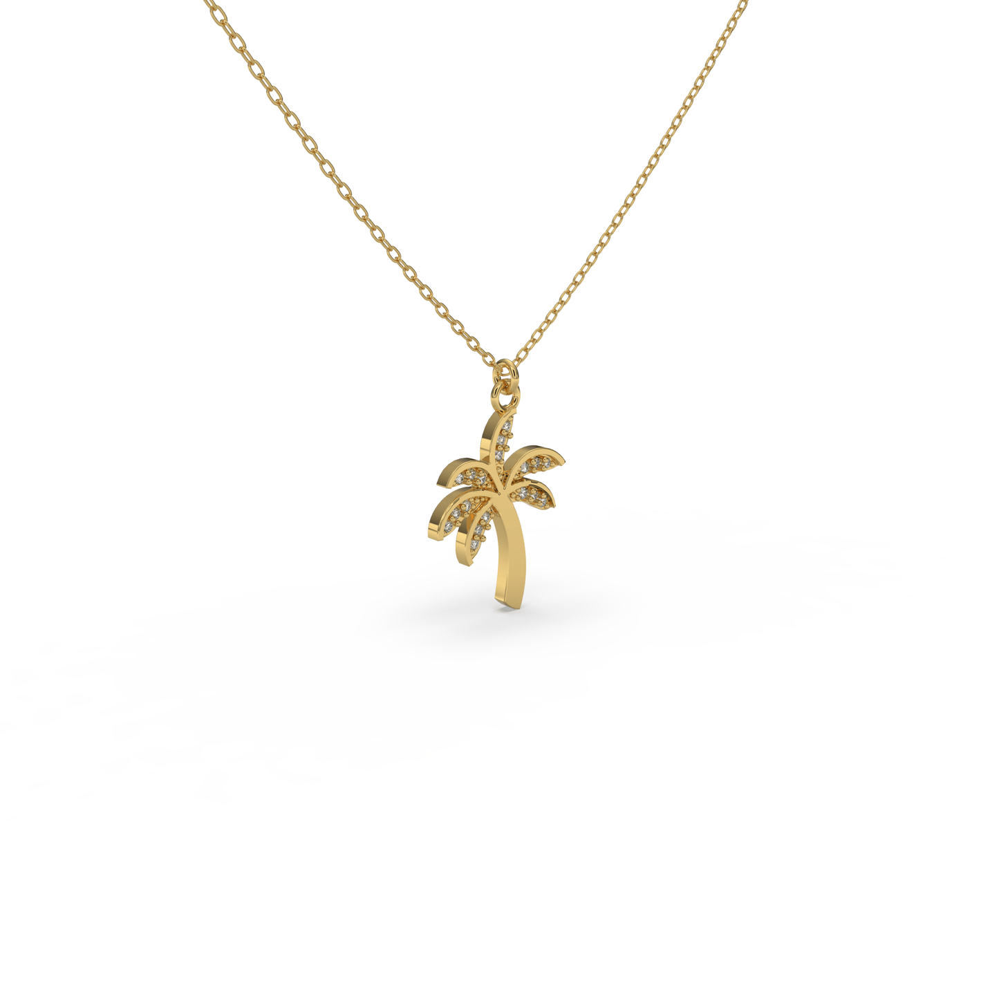 Diamond Oasis Palms Necklace