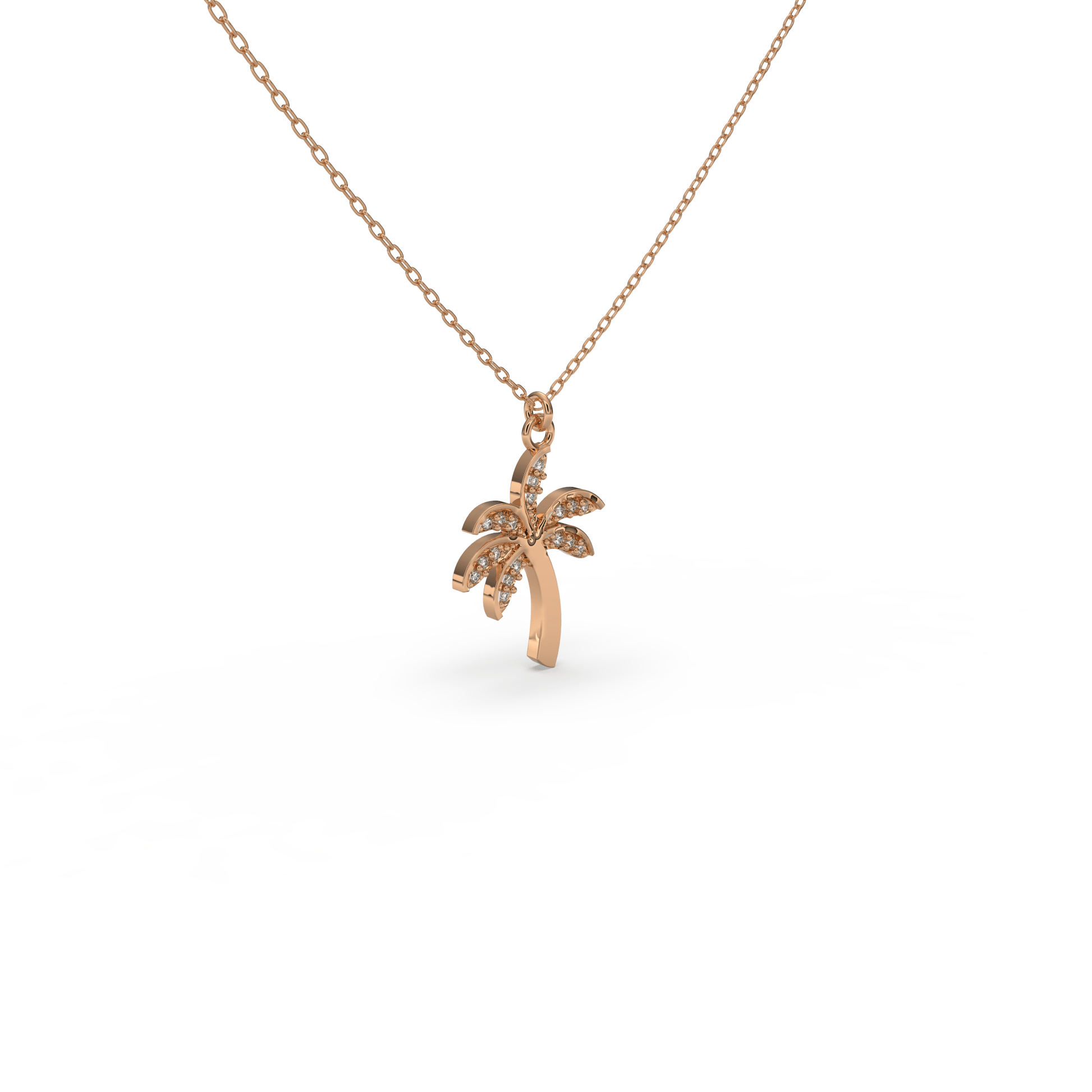 14  Kt Rose Gold Diamond Necklaces